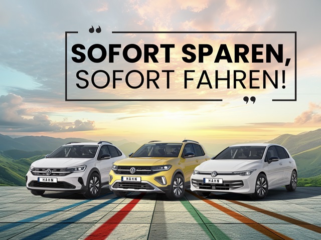 Sofort sparen, sofort fahren: Sichern Sie sich jetzt ein sofort verfügbares VW-Modell und freuen Sie sich auf mindestens 4.000 €¹ Prämie.